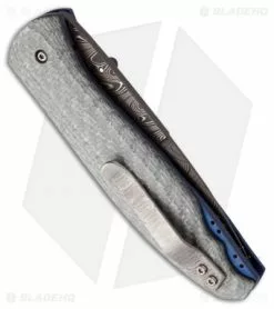 Chuck Gedraitis Small Model 1 Folding Knife Silver Twill (3.31" Damascus) 5 Chuck Gedraitis Small Model 1 Folding Knife Silver Twill (3.31" Damascus) -Avokelavavat Sales Store chuck gedraitis model 1 silver twill ti side