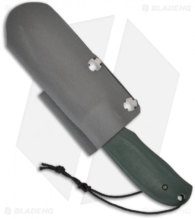 Chuck Gedraitis Snubnose Fixed Blade Knife W/ Green G-10 (3.06" Satin Plain) 4 Chuck Gedraitis Snubnose Fixed Blade Knife W/ Green G-10 (3.06" Satin Plain) - Image 2