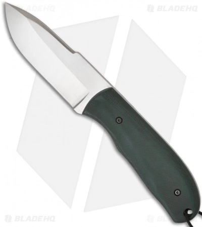 Chuck Gedraitis Snubnose Fixed Blade Knife W/ Green G-10 (3.06" Satin Plain) 3 Chuck Gedraitis Snubnose Fixed Blade Knife W/ Green G-10 (3.06" Satin Plain)