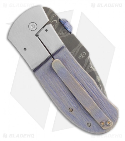 Chuck Gedraitis Small Snubnose Knife Titanium Folder (2.125" Damascus) 4 Chuck Gedraitis Small Snubnose Knife Titanium Folder (2.125" Damascus) - Image 2