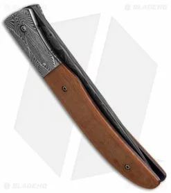 Chuck Gedraitis Tactical Gentleman Folder Micarta Knife (3.375" Damascus) -Avokelavavat Sales Store chuck gedraitis tactical gentleman folder micarta dama plain side