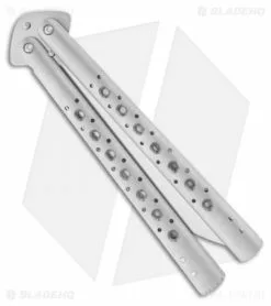 Chuck Gedraitis Knives Balisong #103 Titanium Butterfly Knife (4.5" Satin) -Avokelavavat Sales Store chuck geraitis 103 balisong butterfly back