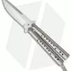 Chuck Gedraitis Knives Balisong #54 Titanium Butterfly Knife (3.3" Satin) -Avokelavavat Sales Store cig balisong 54 1