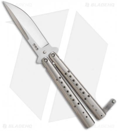 Chuck Gedraitis Knives Balisong #54 Titanium Butterfly Knife (3.3" Satin) 4 Chuck Gedraitis Knives Balisong #54 Titanium Butterfly Knife (3.3" Satin) - Image 2