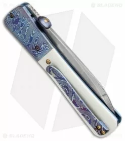 Chuck Gedraitis San Francisco Style Folder White G10/Moku-Ti (3.5" Hamon) -Avokelavavat Sales Store cjg san francisco g10 moku ti side