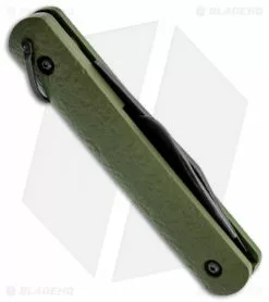 Colonial Knife Co. Colonial Knife Company M-726B Green Auto Rescue Military Knife W/Clip (3" Serr) -Avokelavavat Sales Store ckc auto series combat ball serr green m726b side