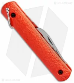 Colonial Knife Co. Colonial M-724 Orange Auto Rescue Knife W/Bail Loop (3" Satin) -Avokelavavat Sales Store ckc colonial knife company 7254 or p orange side