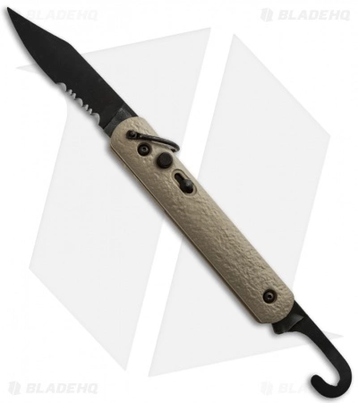 Colonial Knife Co. Colonial Knife Company M-729 Automatic Knife W/ Rescue Hook (Tan Serr) 3 Colonial Knife Co. Colonial Knife Company M-729 Automatic Knife W/ Rescue Hook (Tan Serr)