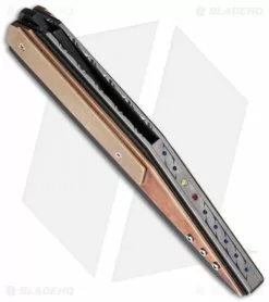 Corrie Schoeman D-TER Flipper Knife Copper Beryllium (3.25" Damascus) -Avokelavavat Sales Store corrie schoeman d ter copper berylium bottom cm