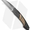 Corrie Schoeman X-Ist Liner Lock Knife Bronze/LSCF (3.5" Damascus)