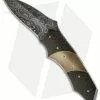 Corrie Schoeman Impact Flipper Folder Knife Lightning Strike CF (3.25" Damascus) -Avokelavavat Sales Store corrie shoeman mpact fliper folder damascus lighting strike carbon fiber bronze titanium