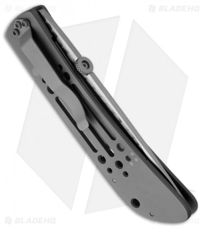 Crawford Custom Combat Tanto Folder Titanium Knife (4" Satin Plain) 4 Crawford Custom Combat Tanto Folder Titanium Knife (4" Satin Plain) - Image 2