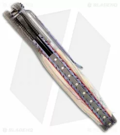 Custom Crawford Kasper Tooth Ache Flipper Folding Knife (3.875" Damascus) -Avokelavavat Sales Store crawford kasper folder tooth ache damascus mammoth tooth top