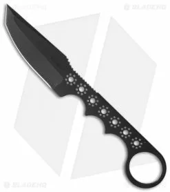 Crawford Custom Trapper Fixed Blade Neck Knife (2.75" Black)