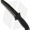 CRKT M60-16NK SOTFB Large Fixed Blade Tanto Knife (6.13" Black Serr) -Avokelavavat Sales Store crkt m60 16nk softb black