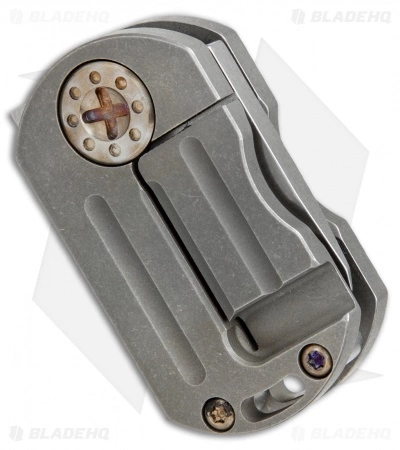 Curtiss Knives Curtiss Custom ODT Frame Lock Knife Titanium W/ Bronze Hardware (1" Stonewash) 5 Curtiss Knives Curtiss Custom ODT Frame Lock Knife Titanium W/ Bronze Hardware (1" Stonewash) - Image 3