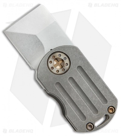 Curtiss Knives Curtiss Custom ODT Frame Lock Knife Titanium W/ Bronze Hardware (1" Stonewash) 3 Curtiss Knives Curtiss Custom ODT Frame Lock Knife Titanium W/ Bronze Hardware (1" Stonewash)