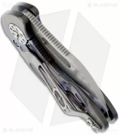 Curtiss Knives Curtiss Custom Knives Nano Folder Anodized Flame Titanium Knife (1.8" Plain) -Avokelavavat Sales Store curtiss knives custom nano anodized flames bhq 14642 side