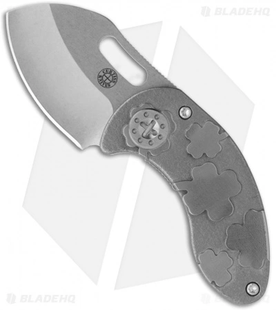 Curtiss Knives Curtiss Custom Knives Nano Folder Clover Titanium Knife (1.8" Plain) 3 Curtiss Knives Curtiss Custom Knives Nano Folder Clover Titanium Knife (1.8" Plain)