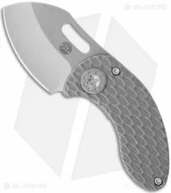 Curtiss Knives Curtiss Custom Knives Nano Folder Crater Titanium Knife (1.8" Plain)