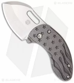 Curtiss Knives Curtiss Custom Knives Flag Nano Framelock Folder Knife Titanium (1.75" Plain)