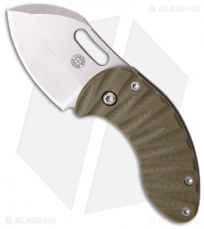 Curtiss Knives Curtiss Custom Nano Linerlock Folder Knife W/ OD Green G10 Scales (1.75" Plain) 3 Curtiss Knives Curtiss Custom Nano Linerlock Folder Knife W/ OD Green G10 Scales (1.75" Plain)