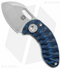 Curtiss Knives Curtiss Custom Nano Linerlock Folder Knife Black/Blue G10 (1.875" Stonewash)