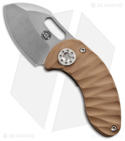Curtiss Knives Curtiss Custom Knives Nano Linerlock Folder Knife Tan G10 (1.875" Stonewash) 3 Curtiss Knives Curtiss Custom Knives Nano Linerlock Folder Knife Tan G10 (1.875" Stonewash)