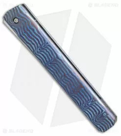 Chuck Gedraitis Kwaiken Frame Lock Knife Timascus (3.625" Hand Satin) -Avokelavavat Sales Store custom 1 er spine