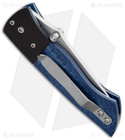 O'Hare Knives Tailfin Folder Blue Twill/G10 Knife (2.75" Satin) 4 O'Hare Knives Tailfin Folder Blue Twill/G10 Knife (2.75" Satin) - Image 2