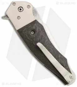 Broadwell Studios David Broadwell Custom Tactical Folder Linerlock Knife (4" Satin) -Avokelavavat Sales Store david broadwell tactical folder carbon fiber scales back