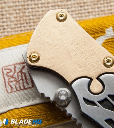 Dew Hara Custom Shi Liner Lock Knife Bronzed/CF (3.75" Mirror) Japan 5 Dew Hara Custom Shi Liner Lock Knife Bronzed/CF (3.75" Mirror) Japan - Image 3