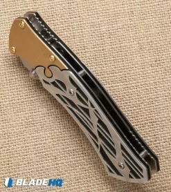 Dew Hara Custom Shi Liner Lock Knife Bronzed/CF (3.75" Mirror) Japan 12 Dew Hara Custom Shi Liner Lock Knife Bronzed/CF (3.75" Mirror) Japan -Avokelavavat Sales Store dew hara custom shi liner lock cf bottom cm