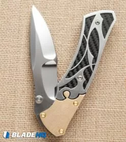 Dew Hara Custom Shi Liner Lock Knife Bronzed/CF (3.75" Mirror) Japan 14 Dew Hara Custom Shi Liner Lock Knife Bronzed/CF (3.75" Mirror) Japan -Avokelavavat Sales Store dew hara custom shi liner lock cf half cm