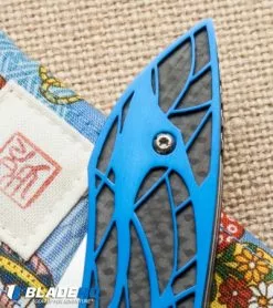 Dew Hara Custom Ichi Liner Lock Knife Blue/Silver (3.5" Mirror) Japan -Avokelavavat Sales Store dew hara ichi blue black cf cm