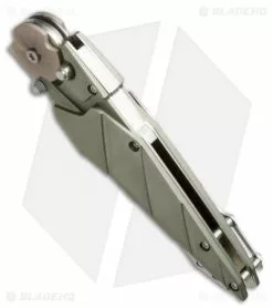 Dew Hara Custom Kabuto Folder Knife Green/Tan (3.5" Mirror) Japan -Avokelavavat Sales Store dew hara kabuto blue tan spine jm