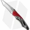 Dew Hara Custom Ni Liner Lock Knife Black/Red/Silver (3.75" Mirror) Japan