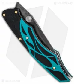 Dew Hara Custom Ni Tactical Liner Lock Knife Black/Green (3.75" Black) Japan 6 Dew Hara Custom Ni Tactical Liner Lock Knife Black/Green (3.75" Black) Japan -Avokelavavat Sales Store dew hara tactical folder grn blk side