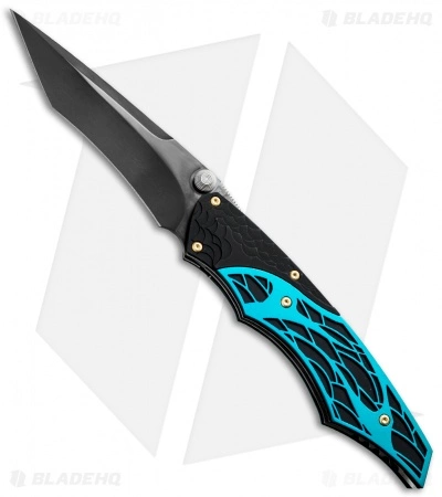 Dew Hara Custom Ni Tactical Liner Lock Knife Black/Green (3.75" Black) Japan 3 Dew Hara Custom Ni Tactical Liner Lock Knife Black/Green (3.75" Black) Japan