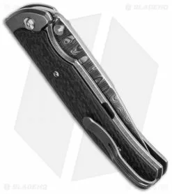 Volcan Knives Diskin Fire Custom D/A Dual-Action Automatic CF (3.625" Damasteel) -Avokelavavat Sales Store diskin fire da cf ds side cm