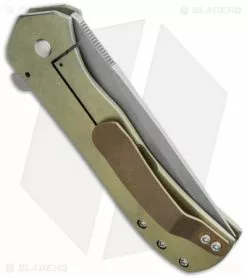 Doc Shiffer Knives Doc Shiffer Custom Recon Knife Green Anodized Titanium (3.5" Stonewashed) 5 Doc Shiffer Knives Doc Shiffer Custom Recon Knife Green Anodized Titanium (3.5" Stonewashed) -Avokelavavat Sales Store doc shiffer flipper 3 5in recon gr gd green gold side