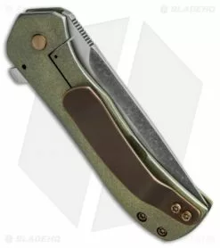 Doc Shiffer Knives Doc Shiffer Custom Recon Knife Titanium Flipper (3" Acid Washed Plain) -Avokelavavat Sales Store doc shiffer flipper 3in recon gr b green side
