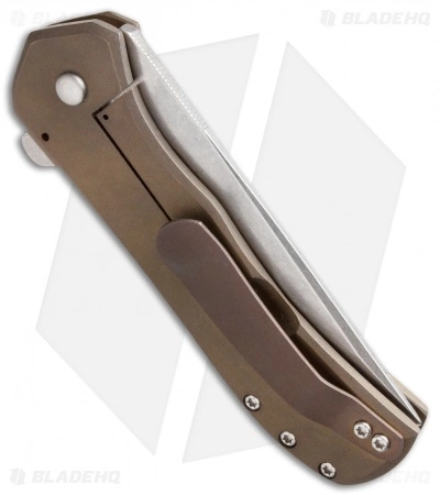 Doc Shiffer Knives Doc Shiffer Field Grade Recon Knife Bronze Backspacer (3.5" Stonewash) 4 Doc Shiffer Knives Doc Shiffer Field Grade Recon Knife Bronze Backspacer (3.5" Stonewash) - Image 2