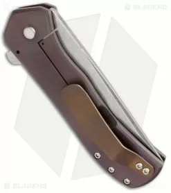 Doc Shiffer Knives Doc Shiffer Field Grade Recon Knife RB Brown Ti/Stand-offs (3.5" Stonewash) -Avokelavavat Sales Store doc shiffer mid tech recon 4 side