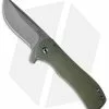 Doc Shiffer Knives Doc Shiffer Slim Line Recon Tank Knife Green Titanium Flipper (3" Bead Blast)
