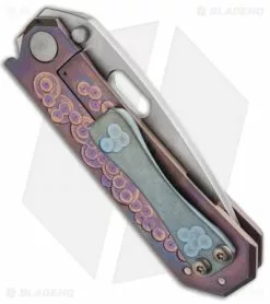DSK Tactical Knives GF-1 Gentleman Folder Frame Lock Knife Violet (4" Satin) -Avokelavavat Sales Store dsk gf 1 violet green side