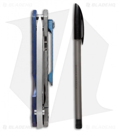 DSK Tactical Knives GF-1 Gentleman Folder Knife Blue (4" Stonewash) 5 DSK Tactical Knives GF-1 Gentleman Folder Knife Blue (4" Stonewash) - Image 3