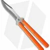 Sam Eddleman Bowie Balisong Knife Orange G-10 (4.25" Acid Wash/Satin)