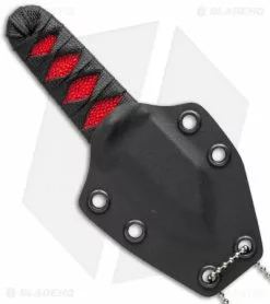 Sam Eddleman Clip Point Neck Knife Cord Wrap Red Rayskin (2.1" Acid Wash) -Avokelavavat Sales Store eddleman neck knife red rayskin sheath cm