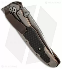 Allen Elishewitz Titanium Frame Lock Knife Carbon Fiber (3.6" Stonewash) -Avokelavavat Sales Store elishwitz ti cf folder side cm